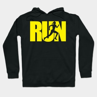 RUN yellow Hoodie